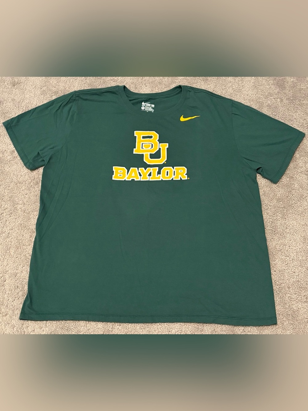 Baylor Bears Nike Men’s Athletic Cut Green Baseball T Shirt Size XL